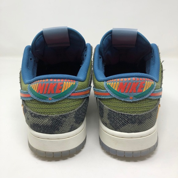 Nike Dunk Low Siempre Familia Sneakers Carbon Green Rift Blue Sail Mens 8.5 - Picture 6 of 16